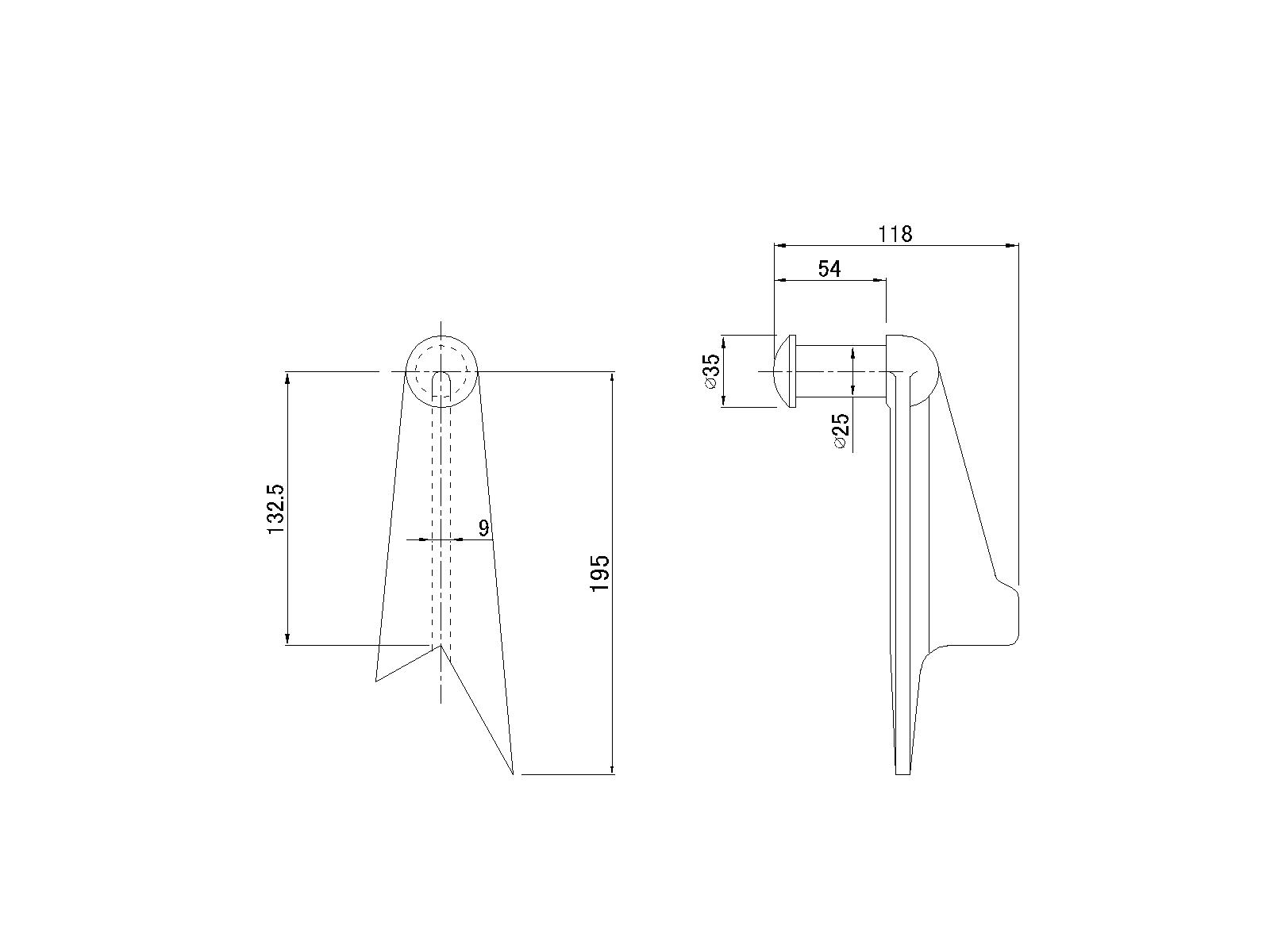 ダンプ上部シャフト 2t用 L