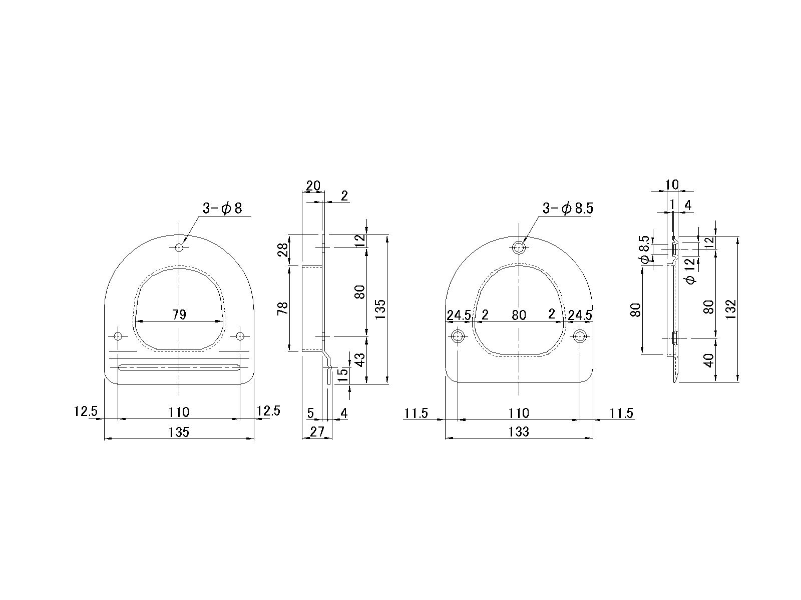 ロープ通し 小穴 4t用