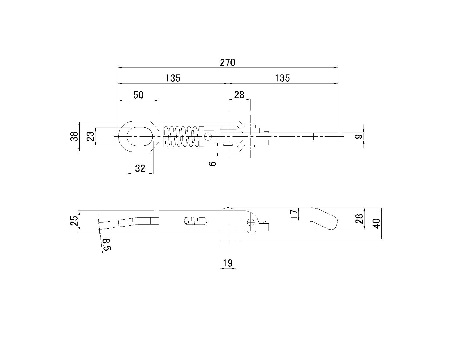 エビ金打抜式 AB型 L=270mm