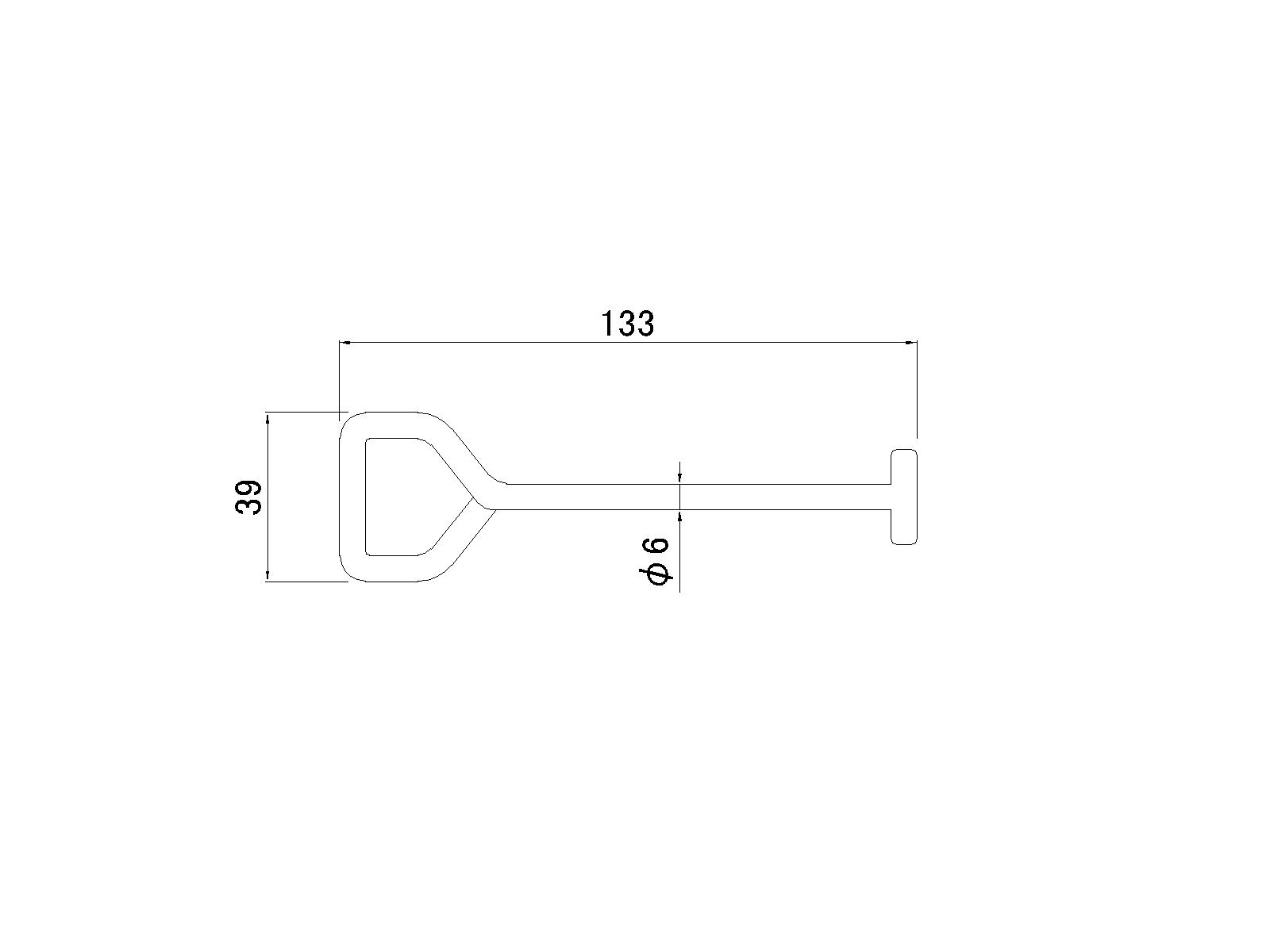 オープンストッパー 本体 L=133mm