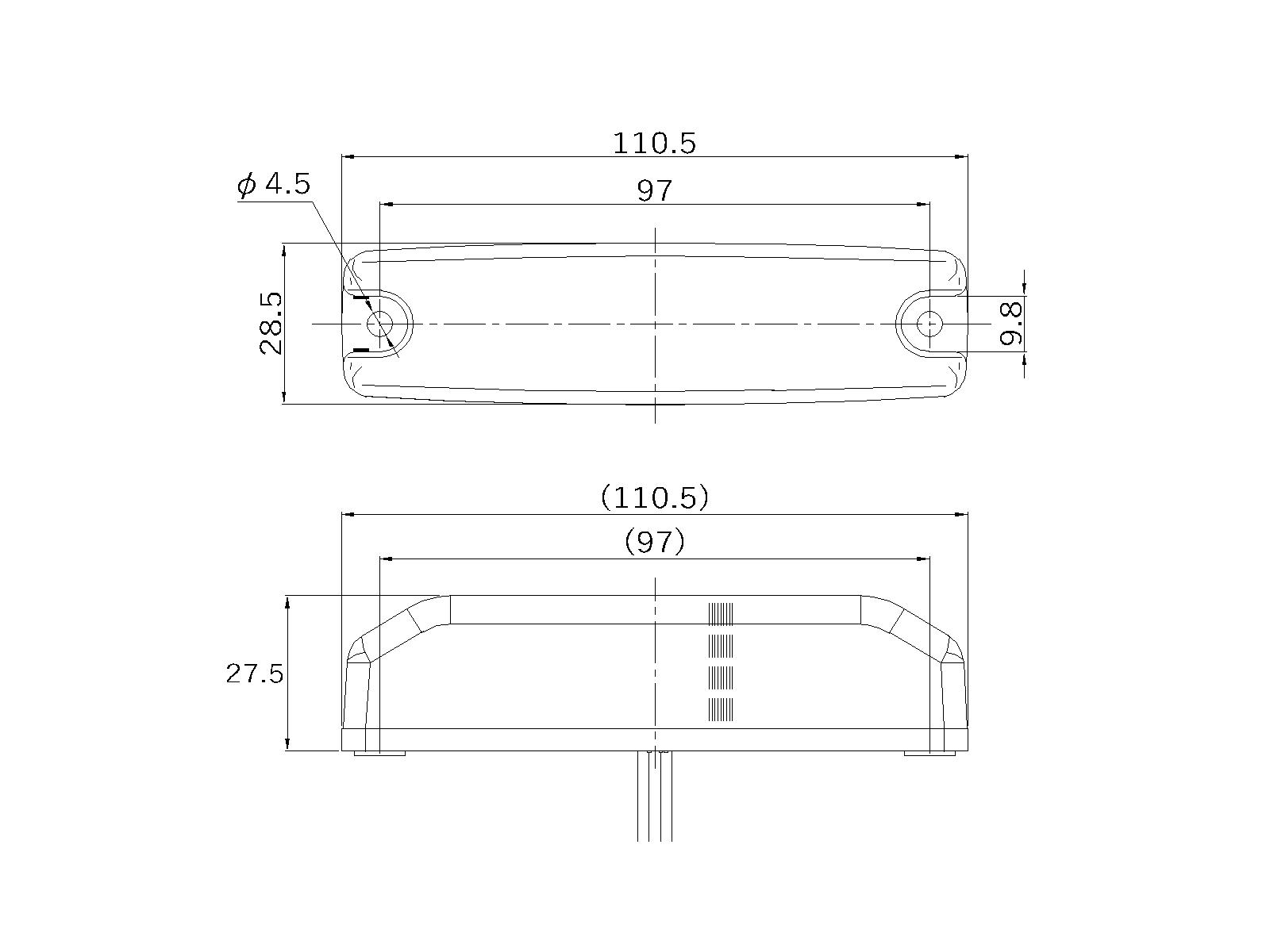 ポラーグ LED車高灯 25580(パッキン付) 24V 橙