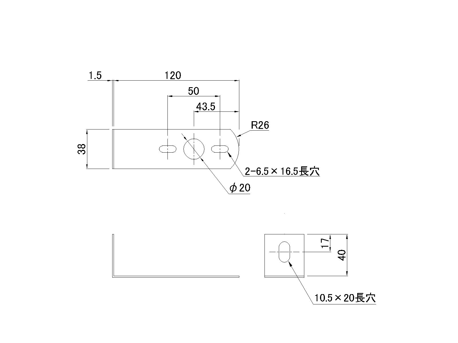 ステンレスマーカーステー L型 L-120S