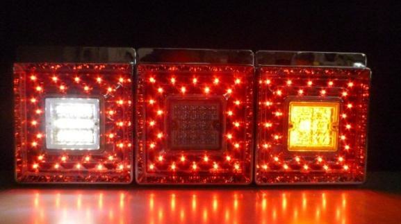 JB 角型LEDテールランプ 3連 LEDバックランプ付