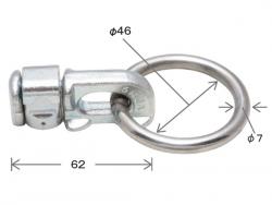 エアラインレール用端末金具 DS-R ダブルスタッドフィッティング(リング付)