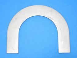 Backing plate horseshoe-shaped dough rope through