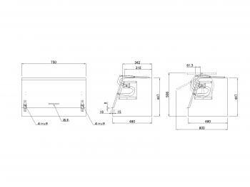 ステンレス工具箱 スイング型 750×460×447mm