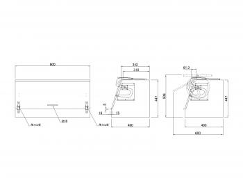 ステンレス工具箱 スイング型 900×460×447mm