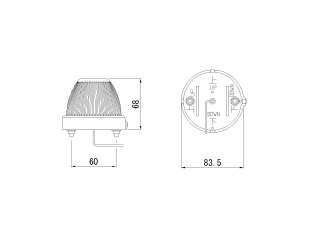 LEDアクリルマーカー 輝らパート2 24V 黄 (黒ベース)