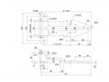 凡270度铰链2吨，为鱿鱼- R型4吨