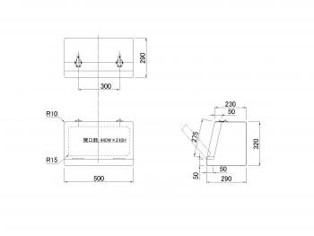 FRP工具箱 500×290×320mm 黒 新型