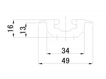 Air line rail AR - S for weight (buried type) L = 3000 mm