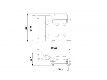 ダブルワンピース金具 WP-1-50(左右セット)