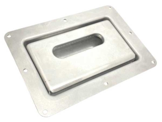 Stainless steel step with built-in flap