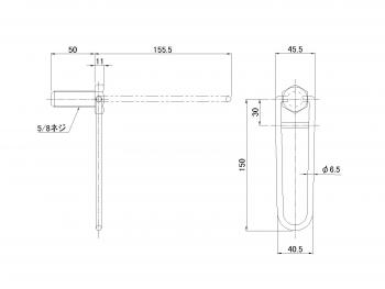 With tilt tightening bolt 5/8 × 50