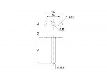 ブロック用幌受 5/8×140