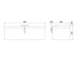 ステンレス消火器ボックス 20型用 縦型(角型)