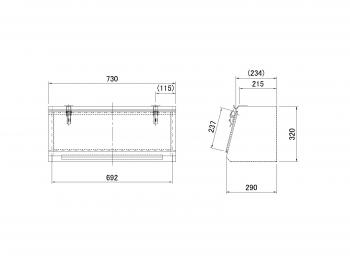 ステンレス工具箱 730×290×320mm HKK-730B SUS304