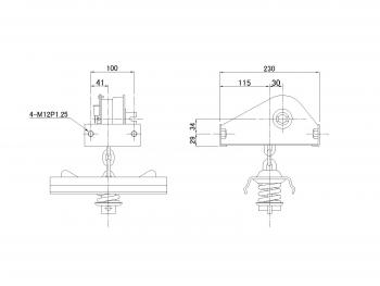 スペアタイヤキャリア RU-220 (センター吊) φ221 大型用