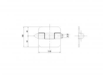 Large dump hinge pin triangle R