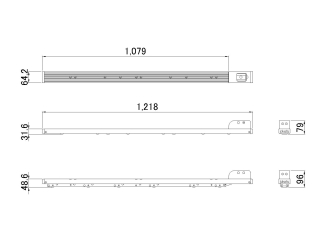 アルミ製ジョロダー L=1100セット SAS110A308K