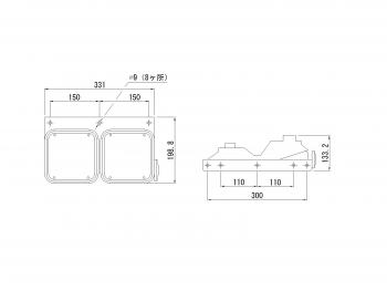 小糸 リアコンビネーションランプ 2連 L側 NRCL-24-2L