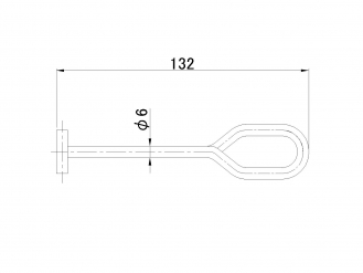 オープンストッパー 本体 L=132mm JB型
