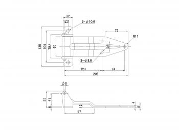 ステンレス270度蝶番 ST12型 L