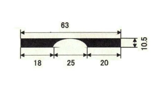 PEシャーシスペーサー 4t用 10×63mm×14M