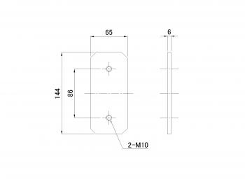 クッションゴム H=60用座金(ボルト付)