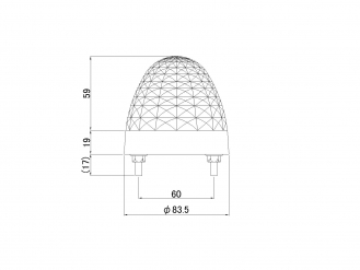 LEDクリスタルSマーカー 24V 黄 防水型