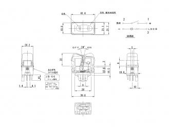 JB 驾驶室内开关 车高灯 JB-6607 适用于扶桑大型（2017 年 5 月起）、中型（2019 年 10 月起）、小型（2024 年 2 月起）
