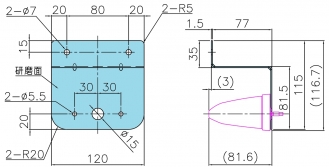 ステンレスマーカーステー Z型 JB-MU24･SMLUL用 SUS430