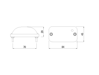 サイドマーカー アクリルレンズ LO-100 黄(前開き)