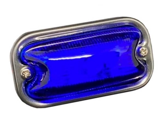 LO-100 LED方形标记，亚克力透镜，蓝色，24V