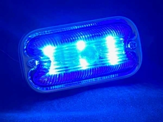 LO-100 LED方形标记，亚克力透镜，蓝色，24V