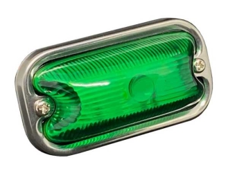 LO-100 LED square marker, acrylic lens, green, 24V