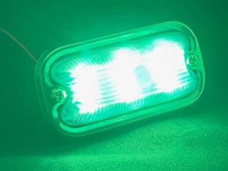 LO-100 LED square marker, acrylic lens, green, 24V