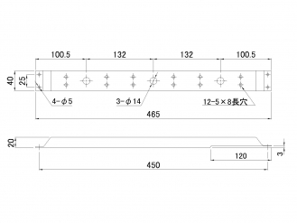 車高灯ステー 3連段付 RS014･JB406共用