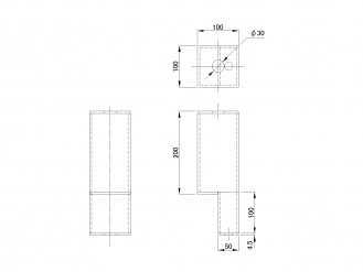 导向盖楼梯类型100 x 100 x 200 mm用于运输钢材