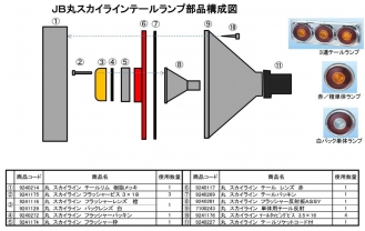 JB 丸型スカイラインフラッシャーレンズ 白