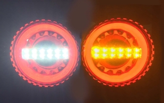 JB 圓形 LED 尾燈 2 個 LED 嵌入式後燈