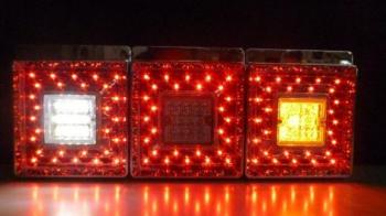 JB 角型LEDテールランプ 3連 LEDバックランプ付