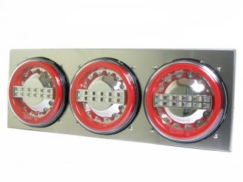 JB 丸型LEDテールランプ 3連 LEDバックランプ付 埋め込み仕様