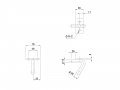 Rope hook with stainless steel seat 16mm
