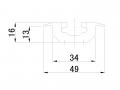 Air line rail AR - S for weight (buried type) L = 3000 mm