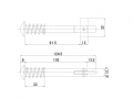 Bending pin for 12.7mm x 65mm width