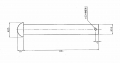 ダンプ蝶番大型用ピン 丸頭 16×120mm