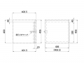 Stainless steel 400 square BOX 400 x 400 x 400 mm