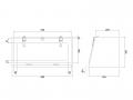 鉄製工具箱 900×455×450mm 黒塗装