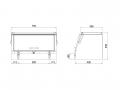 ステンレス工具箱 スライドオープン型 750×450×450mm 中間鋼種